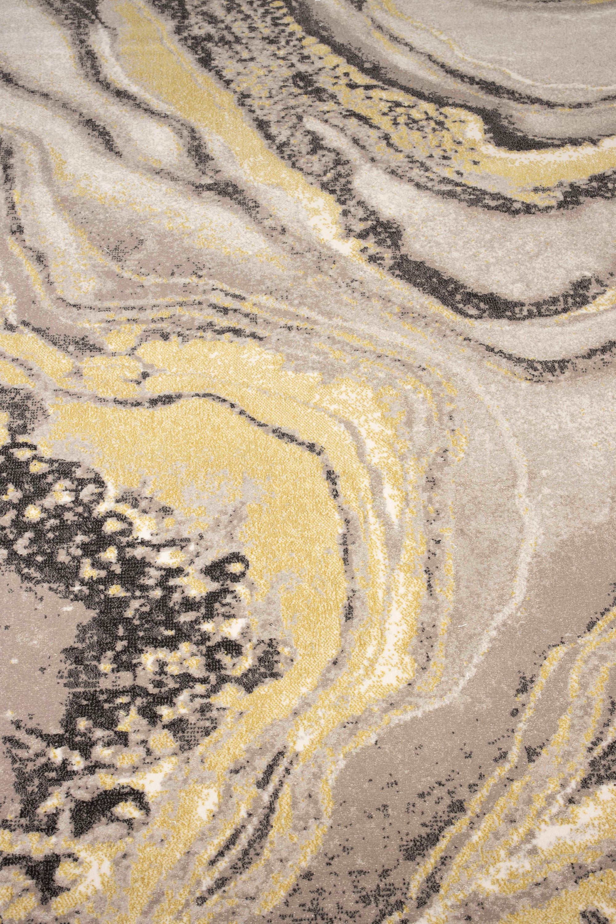 Zuiver Solar Grey/Ochre Rectangle Rug 200x290